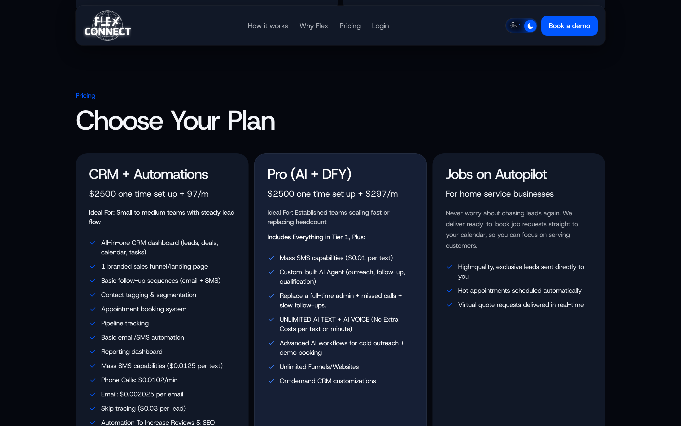 Flex Connect CRM pricing