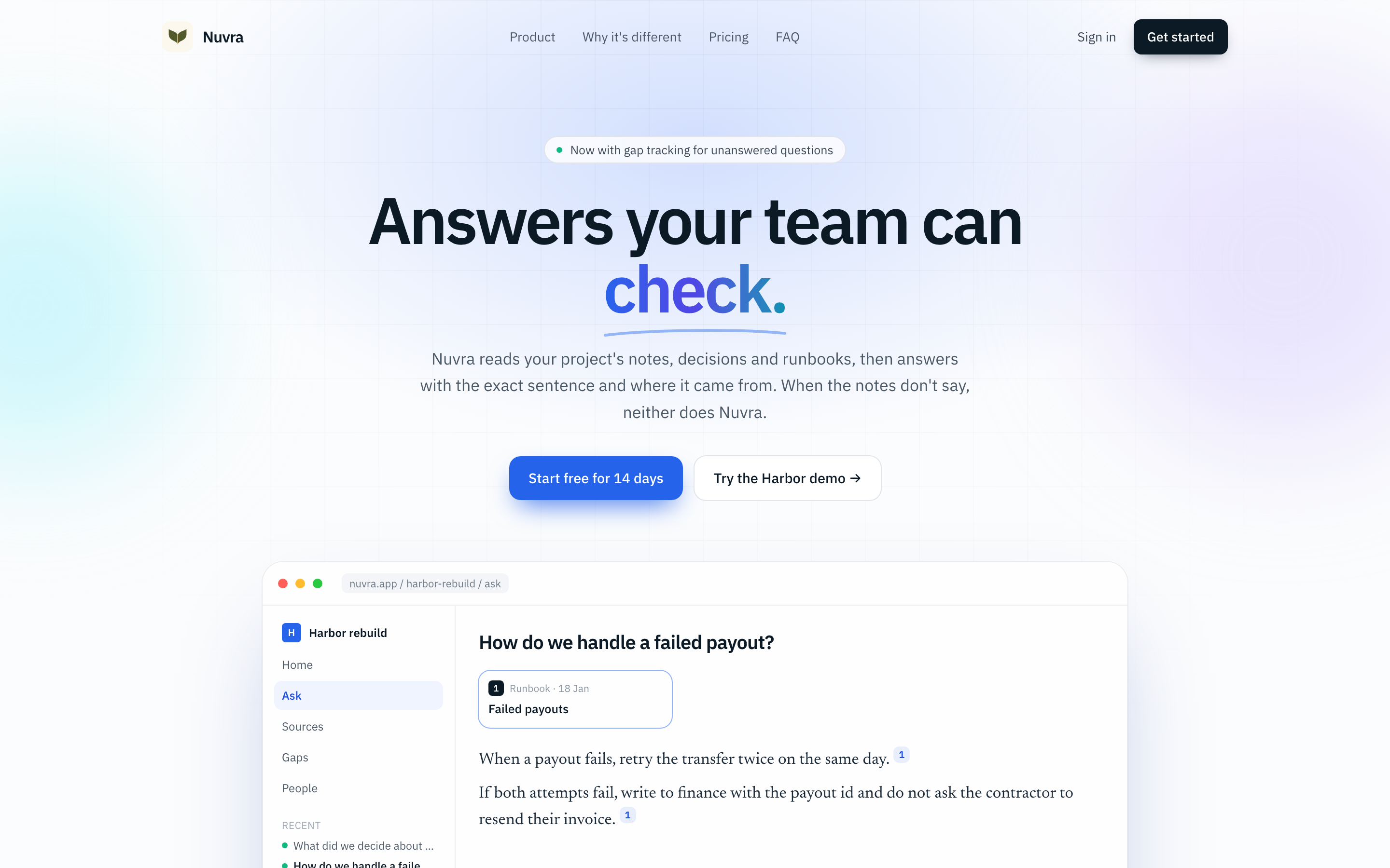 Nuvra homepage